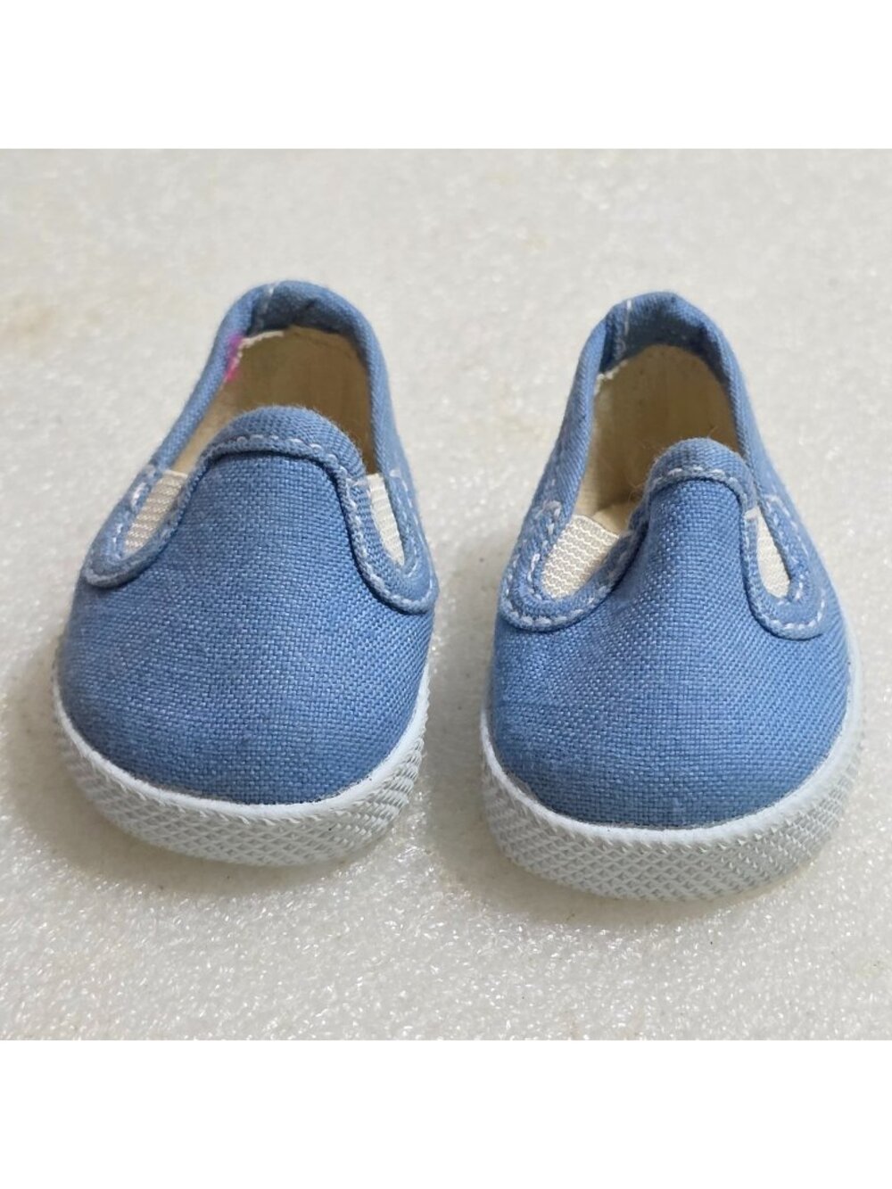 American Girl Bitty Baby Blue Slip On‎ Shoes Sailor Vintage 2000 Canvas Sneakers